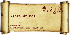 Vicze Ábel névjegykártya