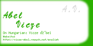 abel vicze business card